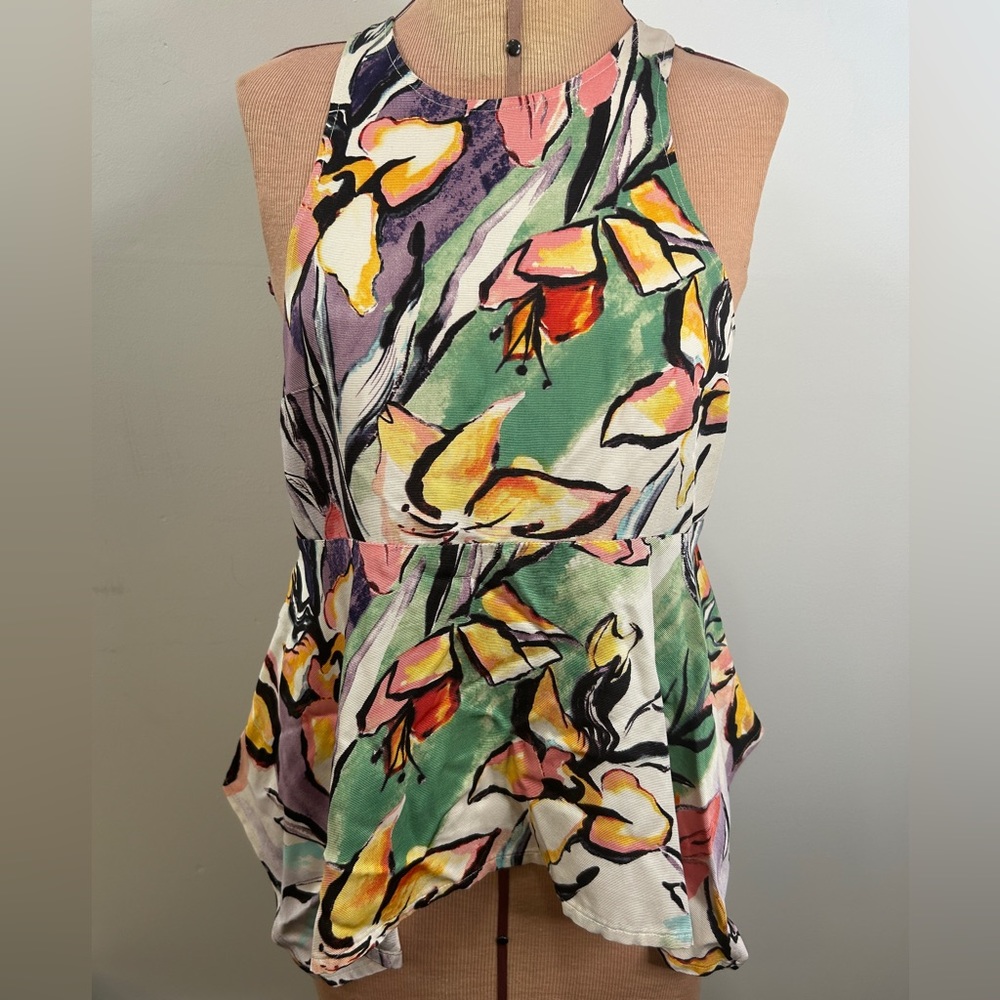 Anthropologie Tops Hd In Paris Lucille Peplum Top Size 0 - Picture 3 of 12